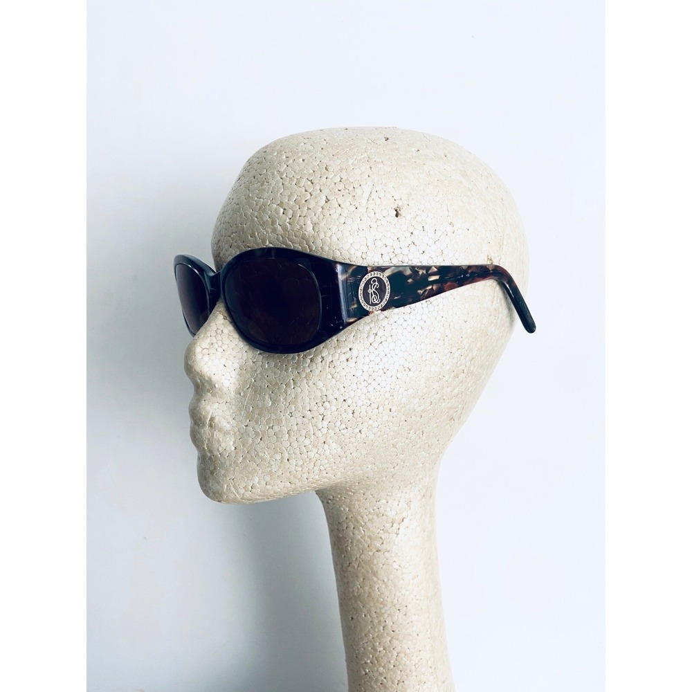 VTG Kate Spade Brown Tortoise Pearl Oval Wrap Glasses Italy Freddie/S 57 17 125 - Picture 10 of 12